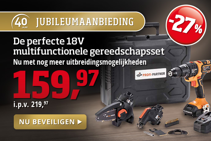 Jubileum aanbieding - Multifunctionele gereedschapsset