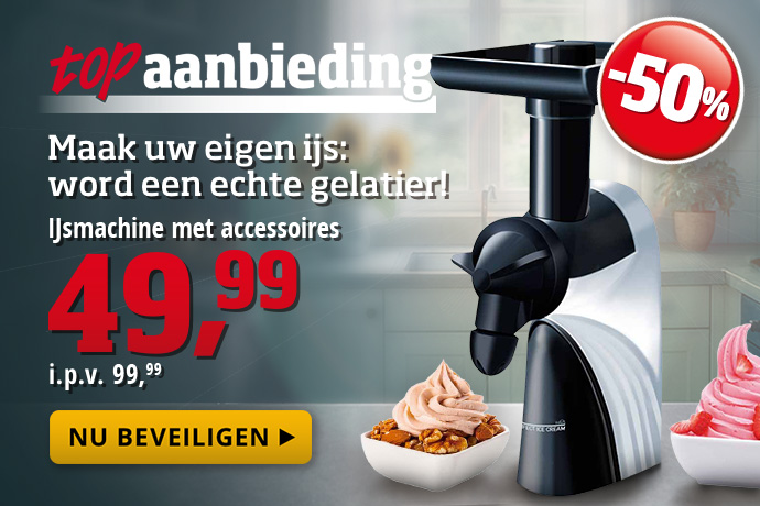 Topaanbieding - IJsmachine met accessoires
