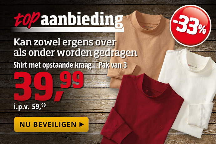 Topaanbieding - Shirt met opstaande kraag