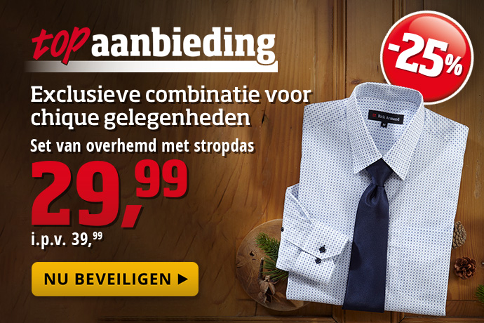 Topaanbieding - Set van overhemd met stropdas