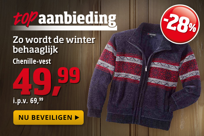 Topaanbieding - Chenille-vest