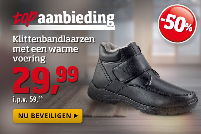 Topaanbieding - Klittenbandlaarzen met een warme voering