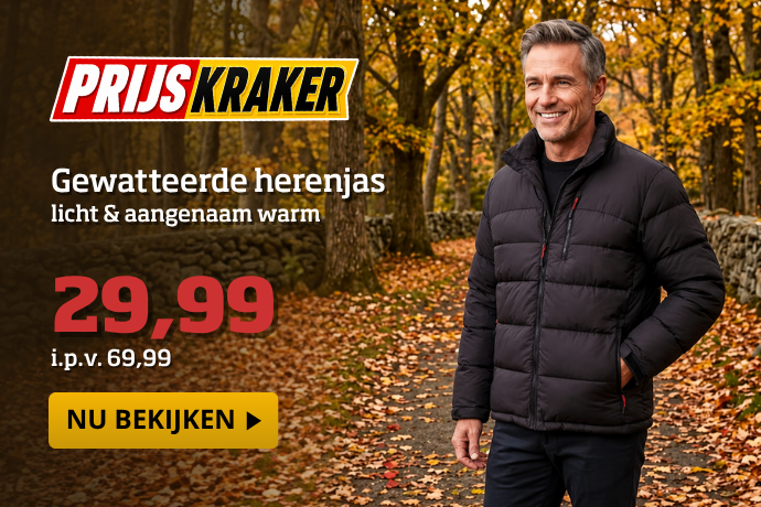 Prijs kraker - Gewatteerde herenjas