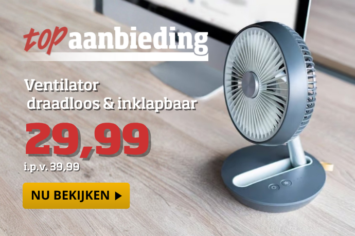 Topaanbieding  - Draadloze ventilator