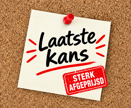 Sterk afgeprijsde restpartijen, zolang de voorraad strekt