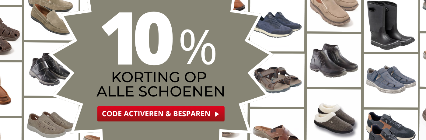 10% korting op alle schoenen
