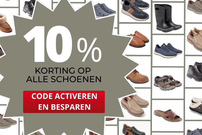10% korting op alle schoenen
