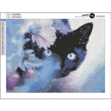 Diamantschilderij, kat