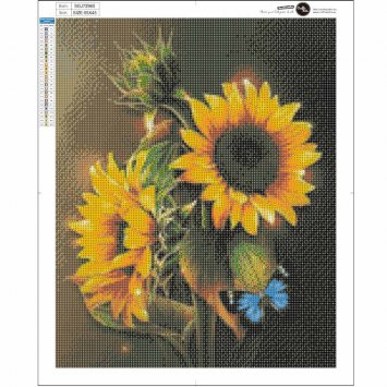 Diamantschilderij, zonnebloem