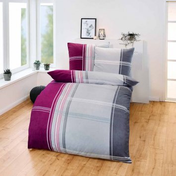 Microfleece beddengoed, geruit