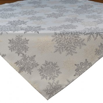 Midden tafelkleed, sneeuwvlokken