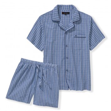 Lichte seersucker pyjama 