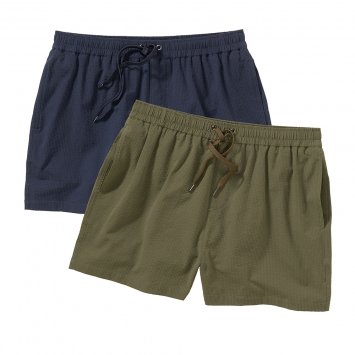 Seersucker-zwemshort in dubbele verpakking