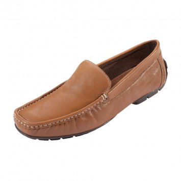 Ult.zachte leren mocassin,zwar