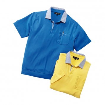 Interlock-shirt met contrasten