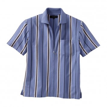 Jerseyshirt met doorlopende ritssluiting