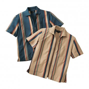 Poloshirt met doorlopende ritssluiting