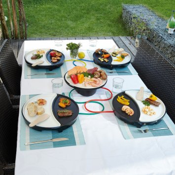 Elektrische 4-bladen-tafelgrillset