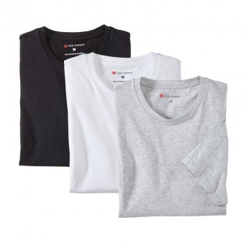 T-shirt in stretchkwaliteit in set van 3