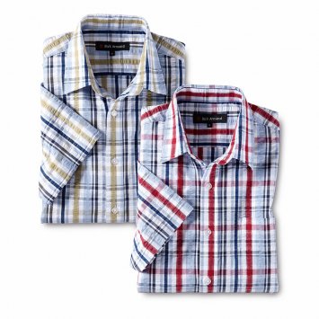 Strijkvrije seersucker-overhemd