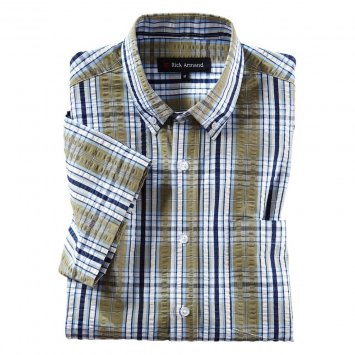 Strijkvrij seersucker-overhemd