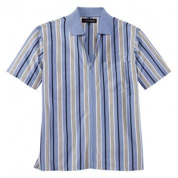 Jerseyshirt met doorlopende ritssluiting