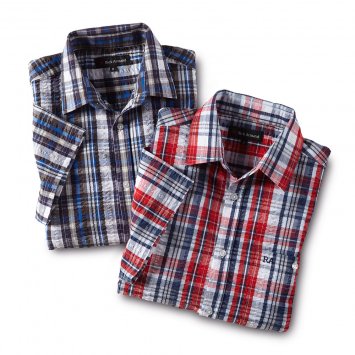 Maritiem seersuckeroverhemd