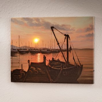Led-artprint ’Hafen Idylle’
