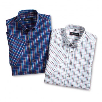 Maritiem geruit overhemd in set van 2