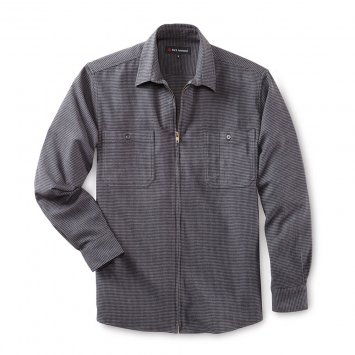 Flanellen overhemd met doorlopende ritssluiting