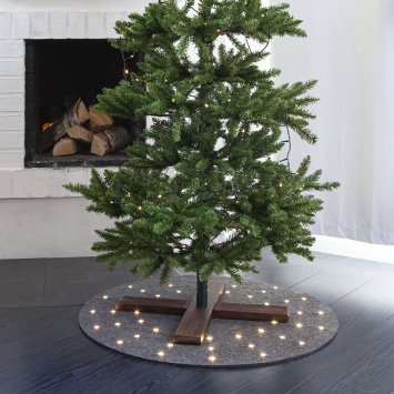 Kerstboomtapijt met ledsterren