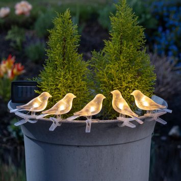 Solar-lichtsnoer 'Vogel'