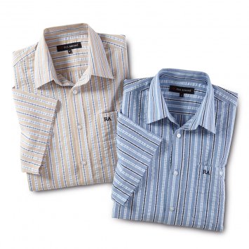 Gestreept seersucker overhemd