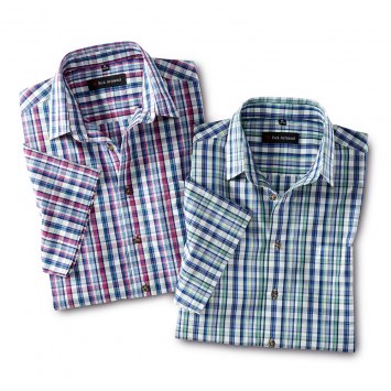 Maritiem geruit overhemd in een pak van 2