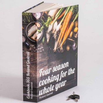 Boekkluis met echt papier 'Kookboek' XXL