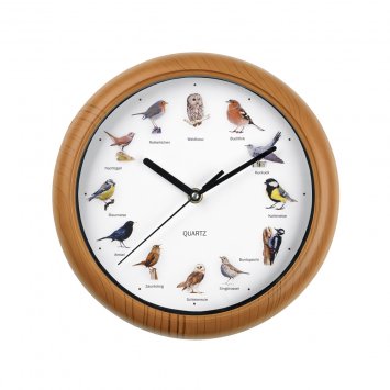Wandklok met vogelgeluiden