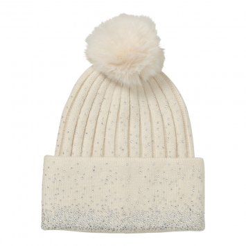 Gebreide muts met glitter