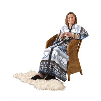 Knuffeldeken met mouwen