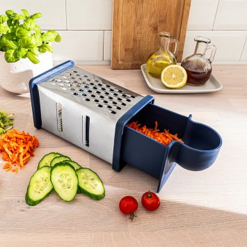 4-in-1 rasp met opvangbakje