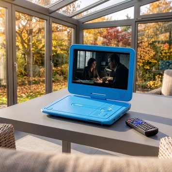Draagbare dvd-speler blauw