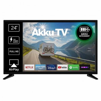 Mobiele 24"-accu-tv