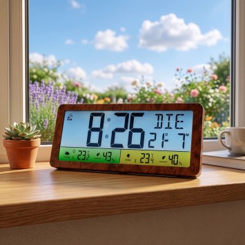 Op afstand bedienbaar weerstation met XXL-kleurendisplay