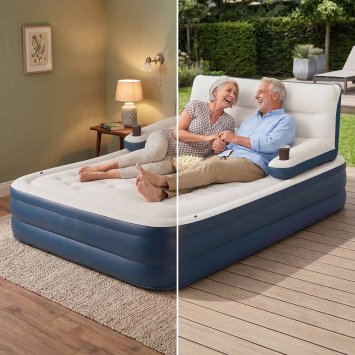 Luchtbed met slaapbankfunctie