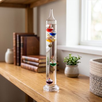 Galileo-glazen thermometer van 28 cm