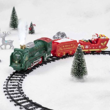 Elektronische kersttrein met rook