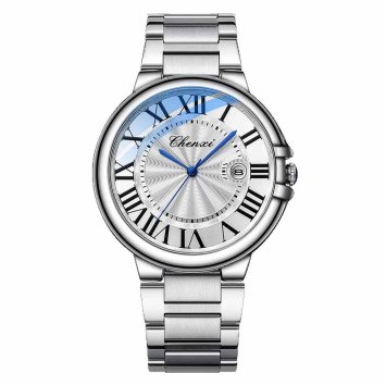 Herenhorloge met blauwe wijzers