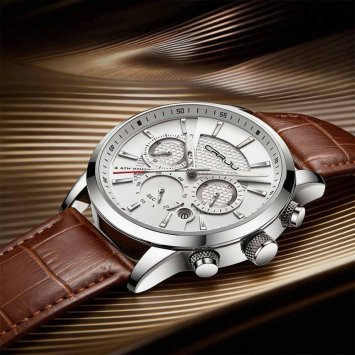 Herenhorloge met sportieve wijzerplaat