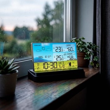 Draadloos weerstation zonder behuizing met kleurendisplay