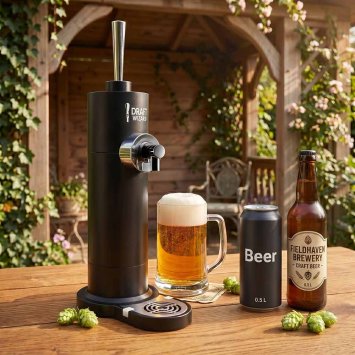 Biertapinstallatie voor flessen en blikjes