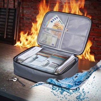 Brand- en waterbestendige documententas